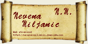 Nevena Miljanić vizit kartica
